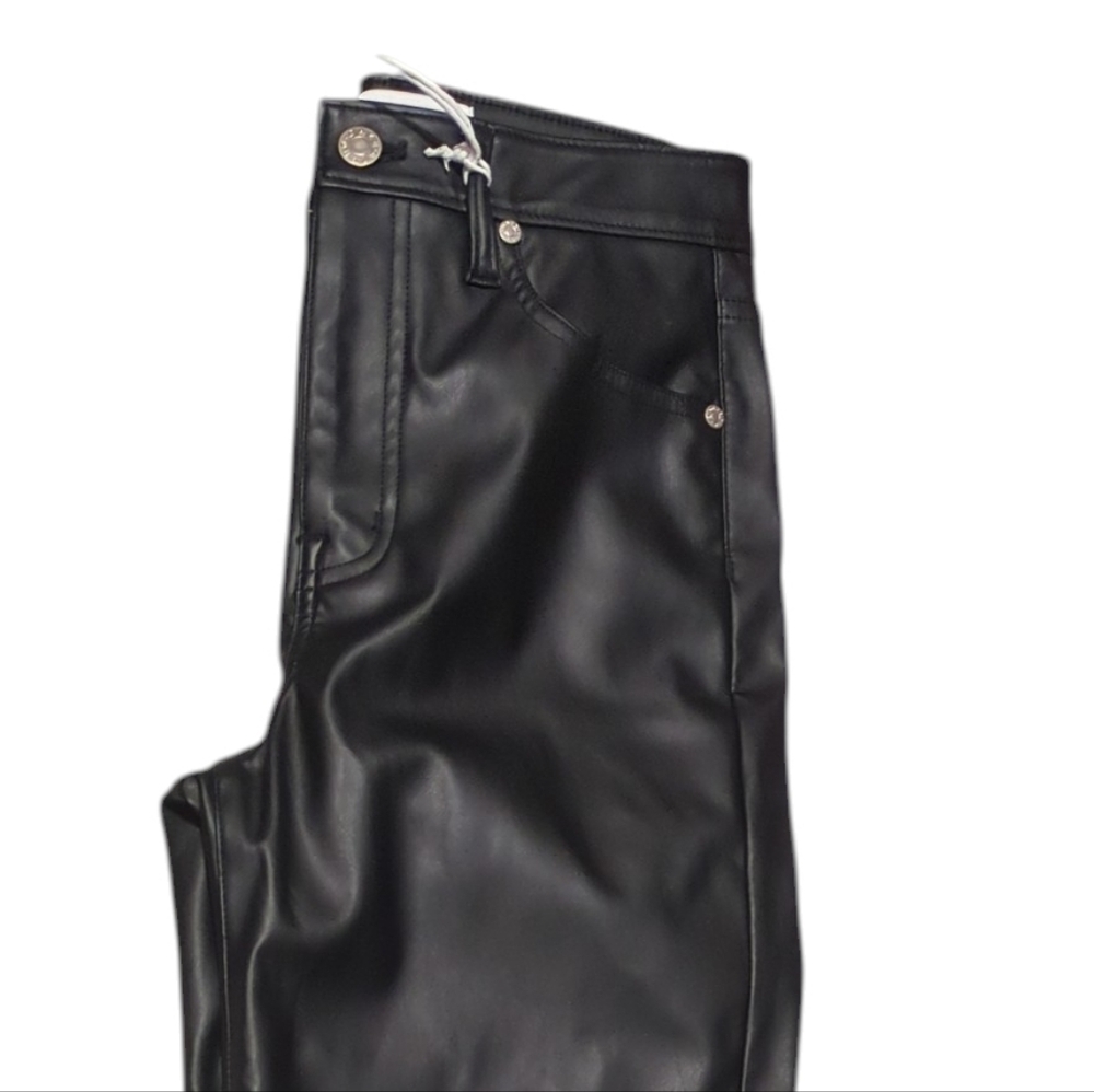 DAZE Black Faux Leather Pants Size  24 - Picture 5 of 8